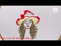 Mushroom 🍄 embroidery 🪡| mushroom woman embroidery work | Tips world embroidery 🧵