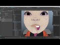 Yori | Face Rigging: Lower Half of Face + Lip Ribbon Timelapse