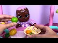 Cry baby doll Feeding and Changing Routine + DIY DOLL FOOD PACKETS