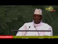 Gambian President Yahya AJJ Jammeh addressing the United Nation 25th Sept  2014