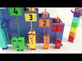 Numberblocks Step Squad HQ with Even Numbers!  Help 7 Find Numberblock 1-5! Fun Math for Kids!