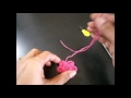 Crochet flower 6 petals easy  : ถักโครเชต์ดอกไม้ 6 กลีบแบบง่าย #Tutorial #Howto #Applique