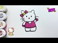 How to Draw Hello Kitty 🐱🎀 | Hello Kitty drawing Easy | Step by Step drawing tutorial