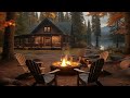 Tranquil Lakeside Retreat with Gentle Fire Sounds | Perfect for Sleep and Relaxation