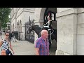 KING'S TROOP and an ARMY OF POLICE as THIS HAPPENS with The King's Guard at Horse Guards!