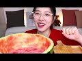 Cool watermelon fruit punch eating show 🍉🍉Real Sound ASMR Mukbang