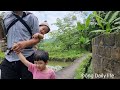 Single father and children harvest sugarcane for sale and how to make sugar from sugarcane