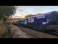 (Class 69) GBRF 60076 + 69003 Pass Diggle Jn At Sunset On 6E17