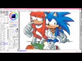 Speed Paint - Sonic Boom Sonic x Knuckles (Sonuckles) Gone, Gone, Gone