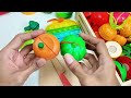 Relaxing Cutting Fruits and Vegetables ASMR, Green Cabbage | Satisfying Video Wooden & Plastic