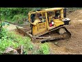 Strange Work !!! CAT Bulldozer D6R XL Makes Its Way on the River