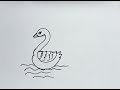 how to make a drawing of bird from 2 number easy drawing #howtodraw