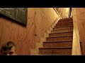Kid Sleds down Staircase
