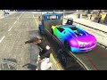 GTA 5 - Stealing Luxury Rainbow SuperCars with Franklin! (Real Life Cars #157)