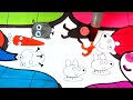 Sleeping Time at Peppa Pig House - Peppa Coloring Book with Kids Song and Colored Markers Videos