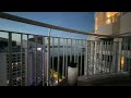 Sunrise from Airbnb condo at teega suites puteri harbor Johor Bahru with view of Singapore