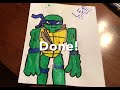 Drawing Leonardo from teenage mutant ninja turtles!