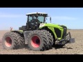 Claas Xerion 5000 pulling 63' sunflower in Loyal WI.