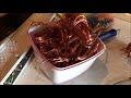 Burnt copper wire cleaning with vinegar and salt