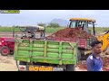 JCB 3DX Loading Murum in Mahindra Yuvo 575 Sonalika 745 Kubota 4501 Swaraj843 John Deere5045 Tractor
