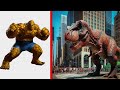 AVENGERS But T-REX 🦖 AVENGERS 🔥 All Characters (marvel & DC) 2024💥