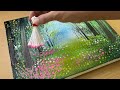 Cotton Swabs Painting Technique | Acrylic Painting