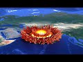 Asteroid impact Size Comparison On The Earth☄️🌎🔥