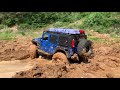 RC car : Jeep Wrangler Rubicon JK  Mud Driving(After rain) #15.
