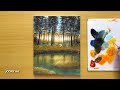 How to Draw a Morning Forest / Acrylic Painting for Beginners