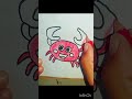 How to draw cartoon crab #drawing #kidsvideo #trending #tiktok #cartoon