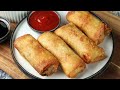veg spring roll recipe with homemade spring rolls sheet | crispy & crunchy spring rolls