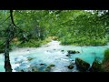 Calming Sound of Turquoise Mountain River 4K- Nature Sounds, Flowing Water, White Noise for Sleeping