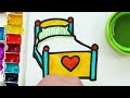 How to Draw a Bed Heart | Drawing, Painting and Coloring for Kids, Toddlers | Paint With Watercolor