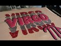 How To Layer Stacked Fonts with Multiple HTV | PUFF, GLITTER & HOLOGRAPHIC Vinyl