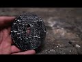 Forging DAMASCUS KATANA from MOTORCYCLE CHAIN (Workshop ASMR)