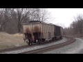 Norfolk Southern Flys Over the Tail of CSX Coal Train!