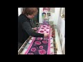 “Dusky Roses” hand dyed silk scarf in 2 minutes