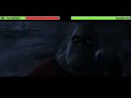 Mr. Incredible vs. Omnidroid v.9 & Syndrome with healthbars (Edited By @KobeW2001)