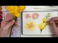 Watercolour Summer Flowers And Bouquet