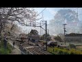 【桜満開！】津島ノ宮駅 列車通過シーン集