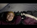 Winter Camping in a hot tent with woodstove/diesel heater | Snow and Freezing Temps (our first time)