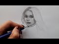 How to draw a girl easy / drawing beautiful girl in a EASIEST way! Girl Drawing / how to draw a face