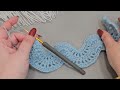 crocheted different water wave model stole shawl making