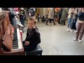 “Grace Kelly” by Mika draws a crowd at St Pancras Station #publicpiano #pianocover