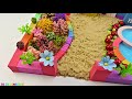 Miniature Kinetic Sand House #11 - Build House has Flower Garden vs Swimming Pool from Kinetic Sand