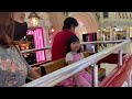 Mirielle rode the bus, ferris wheel, boat and train in Vellagio Mall