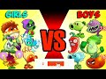 Team GIRL vs BOY Plants - Who Will Win? - PvZ 2 Team Plant vs Team Plant