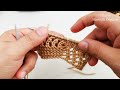 Easy openwork two needle knitting model explanation ✔️