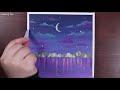 Starry Night / Easy acrylic painting for beginners / PaintingTutorial