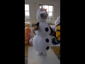 How to wear Olaf mascot costume in person